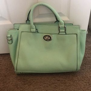 Mint green handbag